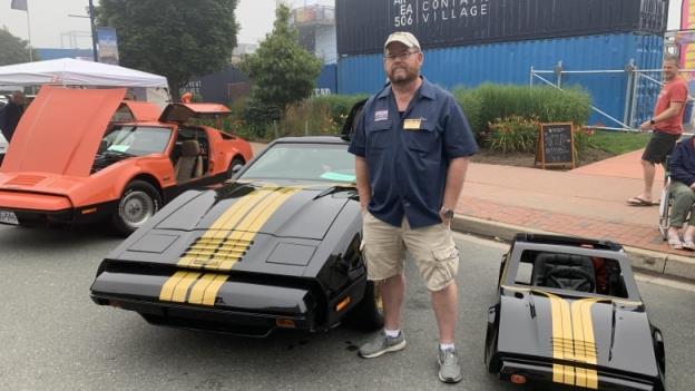 Steve Stratton pictured with a Bricklin